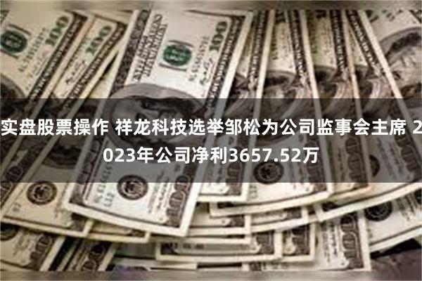 实盘股票操作 祥龙科技选举邹松为公司监事会主席 2023年公司净利3657.52万