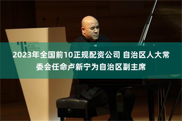 2023年全国前10正规配资公司 自治区人大常委会任命卢新宁为自治区副主席