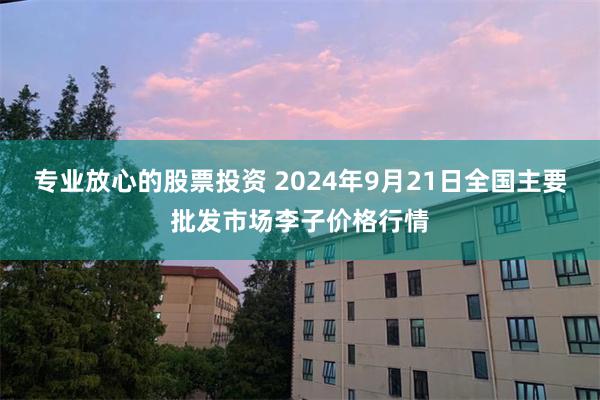 专业放心的股票投资 2024年9月21日全国主要批发市场李子价格行情