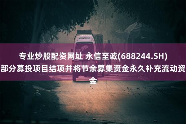 专业炒股配资网址 永信至诚(688244.SH)：部分募投项目结项并将节余募集资金永久补充流动资金