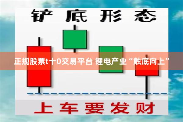 正规股票t十0交易平台 锂电产业“触底向上”